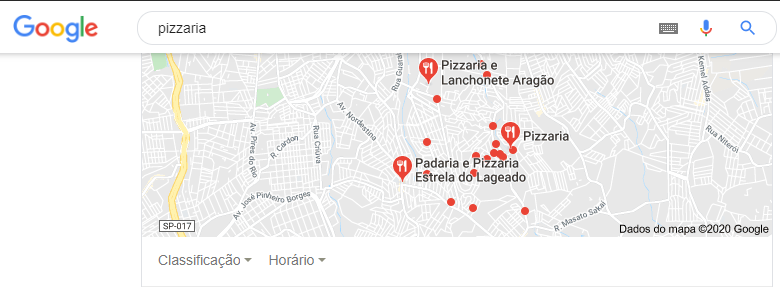 SEO Local: Pizzaria com geolocalização